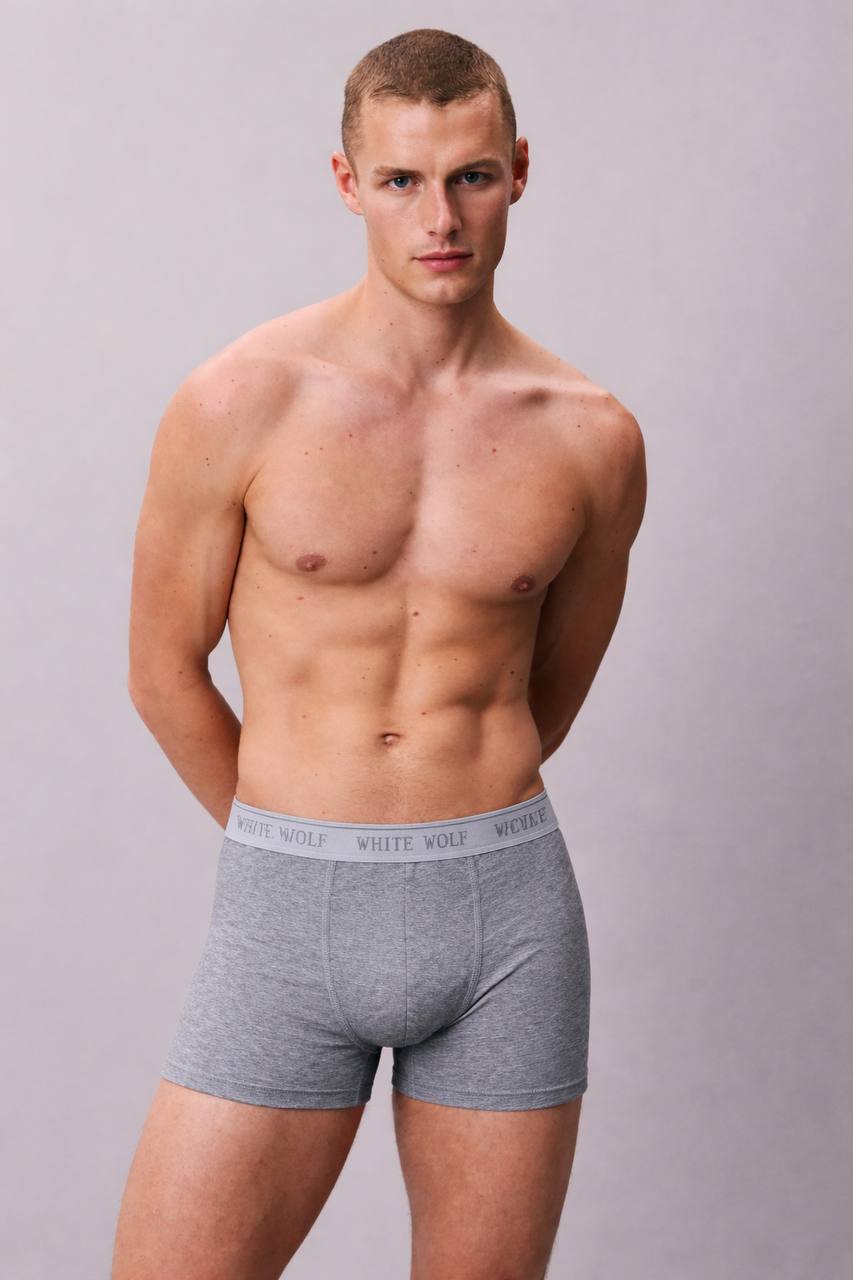 Wolf boxer (1 Black- 1 blue-1 grey-1 white )